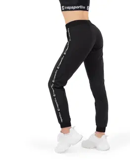 Dámske klasické nohavice Tepláky inSPORTline Comfyday Woman štandardná - čierna - XS