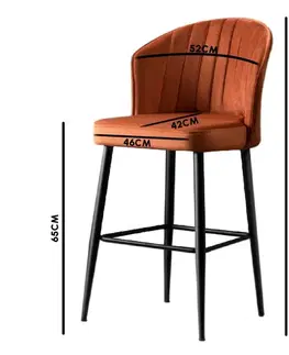 Barové stoličky Bar Stool Set (4 Pieces) Rubi - Grey