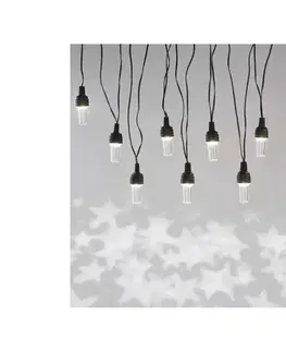 Vianočné osvetlenie  10 LED reťaz 10x párty žiarovky 4,5 m vonkajšia aj vnútorná studená biela DCPC08