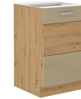 Kuchynské skrinky stojace Skrinka do kuchyne Artisan cappuccino lesk 50ZL 1F BB