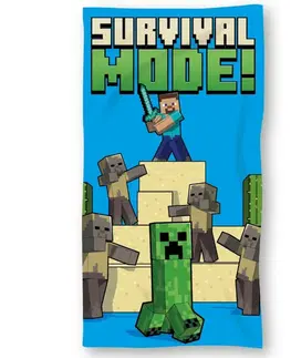 Osušky pre bábätká Detská osuška Minecraft 70X140cm Setino Tiahome