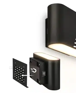 Svietidlá Briloner 3878015 - LED nabíjateľné nástenné svietidlo so senzorom CHAT LED/3W/5V 2000 mAh čierna 3878015