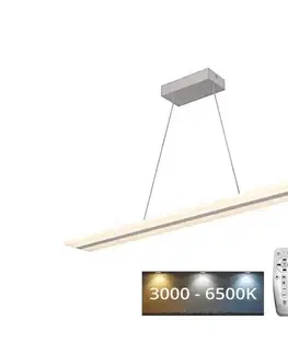 Svietidlá  LED Stmievateľný luster na lanku LED/40W/230V 3000-6500K biela + diaľkové ovládanie J4304/S