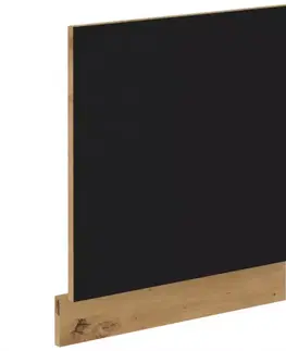 Dvierka a čelá zásuviek pre kuchynske skrinky Skrinka do kuchyne Modena  front zm 570x596 čierna/dub artisan