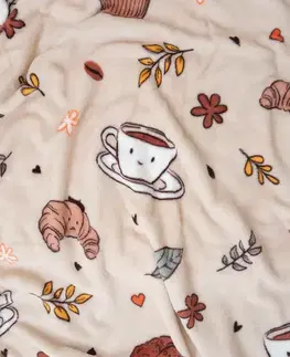 Deky MKLozkoviny.sk Deka mikroplyš Exclusive 150 × 200 cm – Jesenná káva