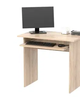 Písacie a pracovné stoly KONDELA Verner New pc stolík dub sonoma