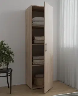 Kancelárske skrine KONDELA Romer New Typ 1 1D policová skriňa dub sonoma
