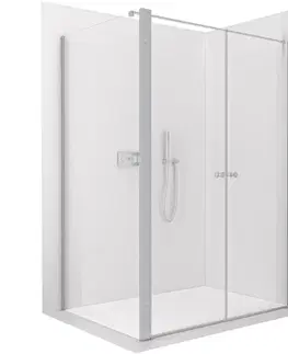 Sprchovacie kúty CERANO - Sprchovací kút Antelo L - Ľ/P - 6 mm - chróm, transparentné sklo - 76x100 - otočný CER-666793
