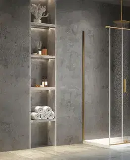 Sprchovacie kúty REA/S - Sprchová kabína Montana Gold Brush 120x90 KPL-K2511