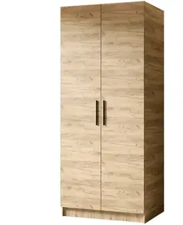 Šatníkové skrine Skriňa Gold 2d Dub Craft Zlatý/Dub Craft Zlatý