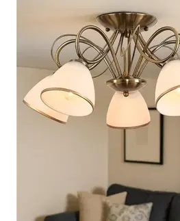 Svietidlá BRILAGI - Prisadený luster FRED 5xE27/60W/230V pr. 59 cm bronzový 63034