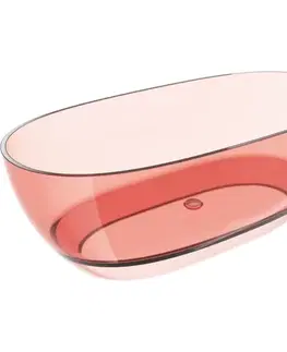 Vane MEXEN - Pure coral voľne stojaca vaňa transparentná 170 x 80, korok chróm 58071708004