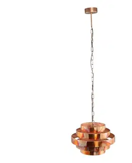 Svietidlá PTMD - Závesný luster na reťazi ZANTH 1xE27/40W/230V Ø 42 cm medený 8720014562531