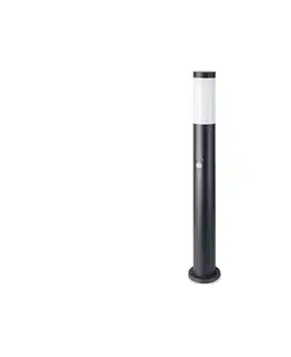 Záhradné lampy  Vonkajšia lampa so senzorom 1xE27/60W/230V IP44 80cm čierna 8984