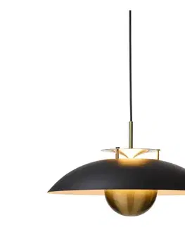 Svietidlá Halo Design 749102-LED Stmievateľný luster na lanku STEPP LED/24W/230V priemer 46 cm čierna/mosadz 749102
