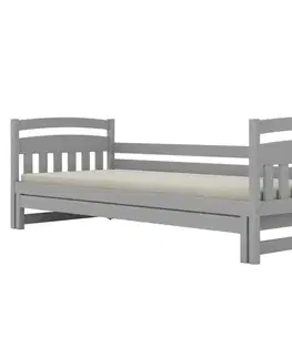 Postele pre dievčatá Posteľ Tosia s prístelkou 80x200 sivá