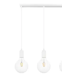 Svietidlá  Luster na lanku MIROS 3xE27/60W/230V biela 0263