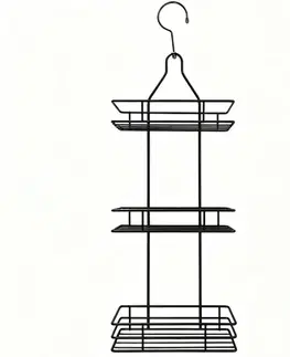 Kúpeľňové doplnky Trojitá polica FTD2212-B2 black