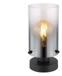 Lampy Globo 15907T - Stolná lampa FLORENTINA 1xE27/40W/230V pr. 12,5 cm čierna 15907T
