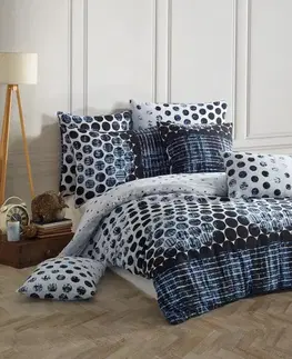 Obliečky Obliečky bavlnené Modré gule 200x140cm+90x70cm TiaHome