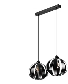Svietidlá  Luster na lanku MINDY 2xE27/15W/230V LM-2.203/CZARNY