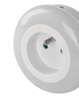 Svietidlá  LED Nočné svetlo s čidlom a zásuvkou LED/0,3W/230V P3320