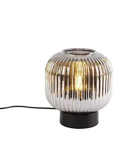 Stolné lampy Inteligentná stolná lampa čierna s dymovým sklom vrátane Wifi A60 - Karel