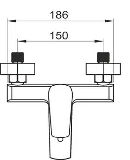 Kúpeľňové batérie NOVASERVIS - Vaňová nástenná batéria FLOW, 150 mm, chróm 58020,0