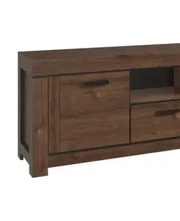 TV stolíky KONDELA Boras 2D1S tv stolík dub hnedý