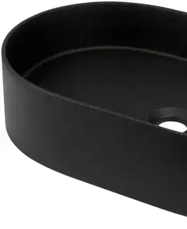 Sanitárna keramika DEANTE - Silia nero Granit umývadlo, oval CQS_NU6S