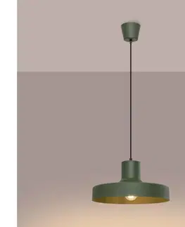 Svietidlá  SL.1705 - Luster na lanku BILO 1xE27/15W/230V pr. 35 cm zelená SL.1705
