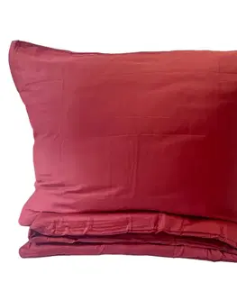 Obliečky Ágyneműhuzat pamut szatén exclusive Modern bordó 200x140cm+90x70cm TiaHome - 1x Vankúš 90x70cm, 1x Paplón 140x200cm