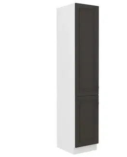 Kuchynské skrinky stojace Kuchynská skrinka STILO grafit mat/biela 40dk-210 2f
