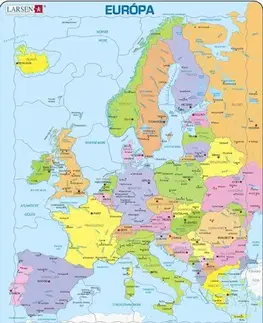 LARSEN puzzle Larsen Puzzle Puzzle Europa tvary - Európa (puzzle v maďarčine) Larsen A-8