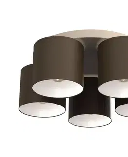 Svietidlá  Stropné svietidlo ARDEN 5xE27/15W/230V pr. 58 cm béžová/hnedá 4666