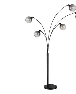 Lampy Globo 58228NBS - Stojacia lampa SEYMOUR 5xE27/40W/230V dymová 58228NBS