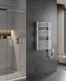 Radiátory do kúpeľne MEXEN/S - Apollo radiátor + vykurovacia tyč 860 x 450 mm, 600 W, biela W117-0860-450-2600-20