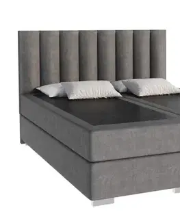 Postele FDM Manželská posteľ LINCOLN Boxspring | grafit 160 x 200 cm