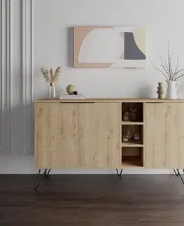 Komody Konzolový stolík Clara Console - Oak
