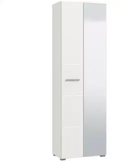 Šatníkové skrine Skriňa Beny 60 2d Biely /Biely lesk 11008561