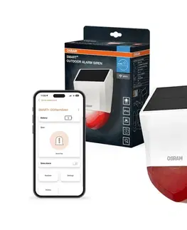 Svietidlá Osram - Vonkajší solárny alarm SMART+ 5V IP65 Wi-Fi 4058075856950