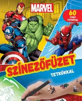 Pre deti a mládež - ostatné Színezőfüzet tetkókkal - Marvel