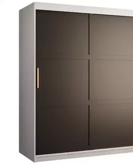 Šatníkové skrine Skriňa Amiro 1 150 biely/čierny