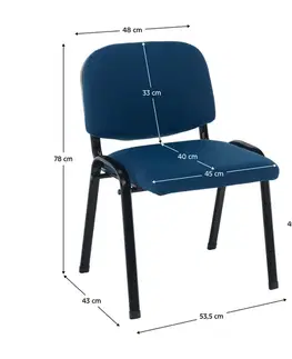 Kancelárske stoličky KONDELA Iso Eco kancelárska stolička tmavomodrá