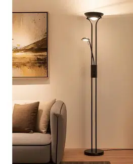 Lampy BRILAGI - Stmievateľná stojacia lampa SCARLETT 1xR7s/230W/230V + 1xG9/40W čierna 63057