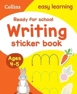 Príprava do školy, pracovné zošity Ready for school: writing Sticker Book Ages 4-5 - Easy Learning