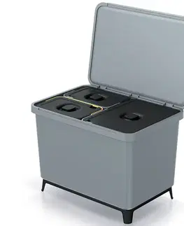 Odpadkové koše NABBI NKS60W3 odpadkový kôš na triedený odpad 43 l svetlosivá