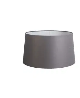 Tienidlo na lampu Ľanové tienidlo tmavosivé okrúhle šikmé 45/40/25