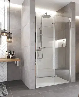 Sprchovacie kúty Mereo Sprchové dvere, Novea, zalamovacie, 90x200 cm, chróm ALU, sklo Číre, pravé prevedenie CK10823ZP
