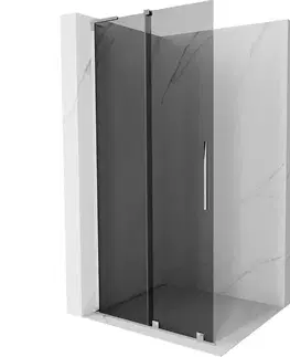Sprchové dvere MEXEN/S - Velar L Sprchová zástena posuvná Walk-in 120 x 200, grafit 8 mm, chróm 871-120-003-43-01